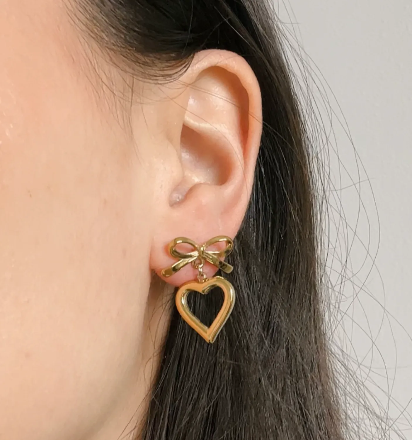 Heart Bow Earrings