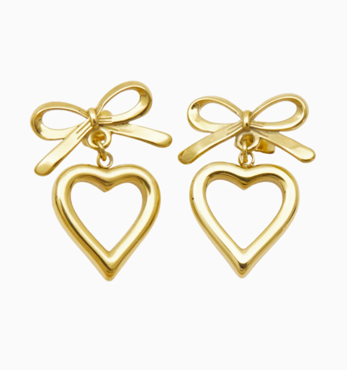 Heart Bow Earrings