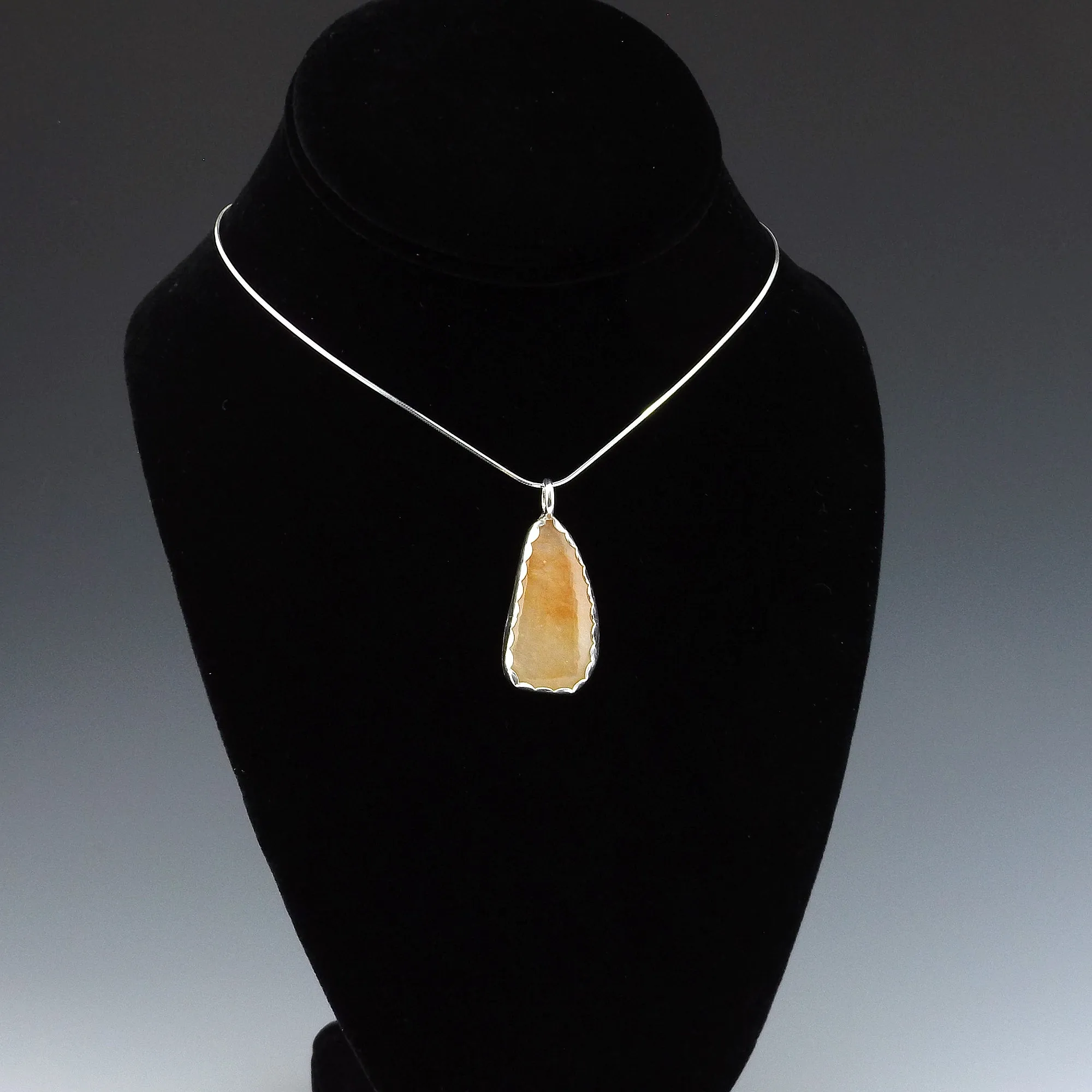 Hematoid/ Fire Quartz Pendant Necklace