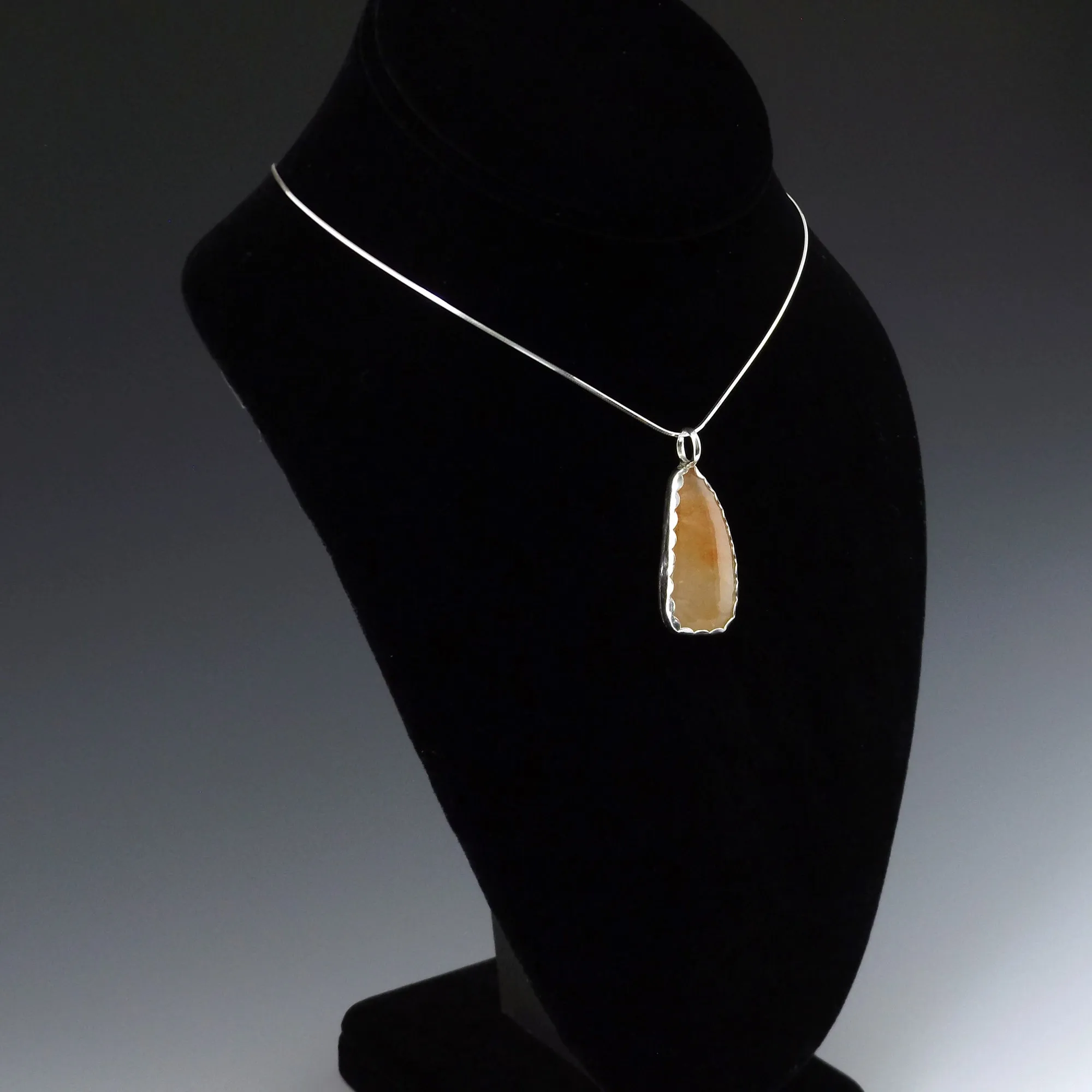 Hematoid/ Fire Quartz Pendant Necklace