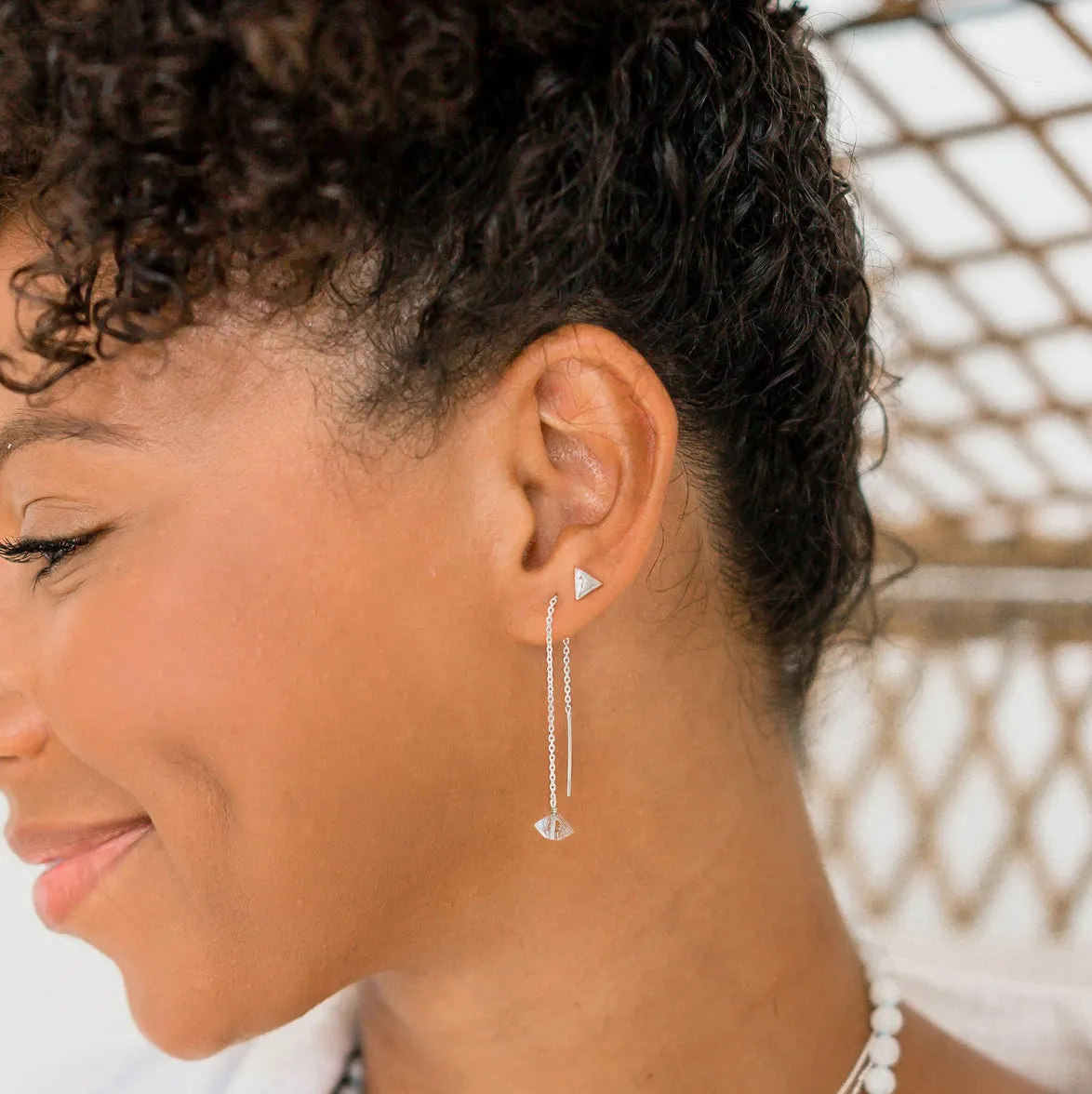 Herkimer Diamond Threader Earrings | Sterling