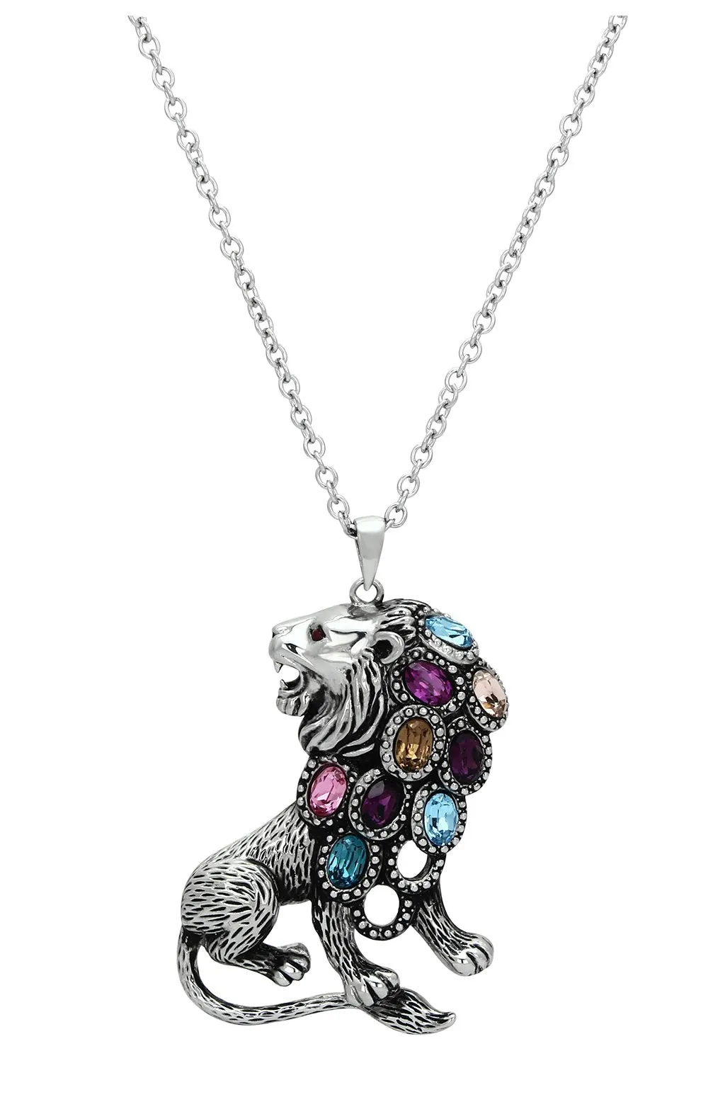 High polished (no plating) Stainless Steel Chain Pendant with Top Grade Crystal in Multi Color for Women Style TK1125