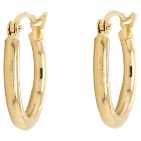 Hoop Earrings, 14K Yellow Gold, 17 mm