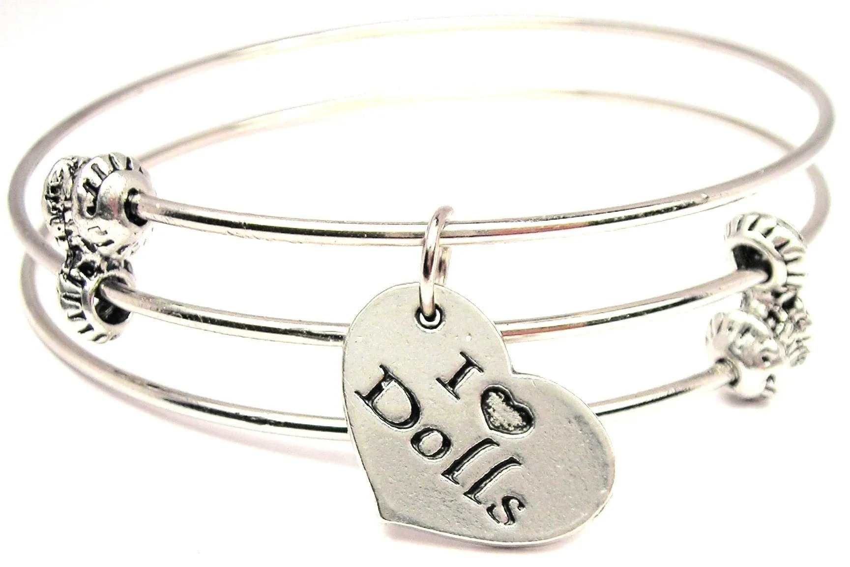 I Love Dolls Triple Style Expandable Bangle Bracelet