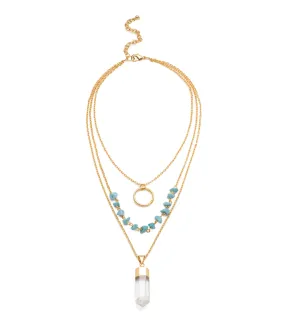 Indira Crystal Cascade Necklace