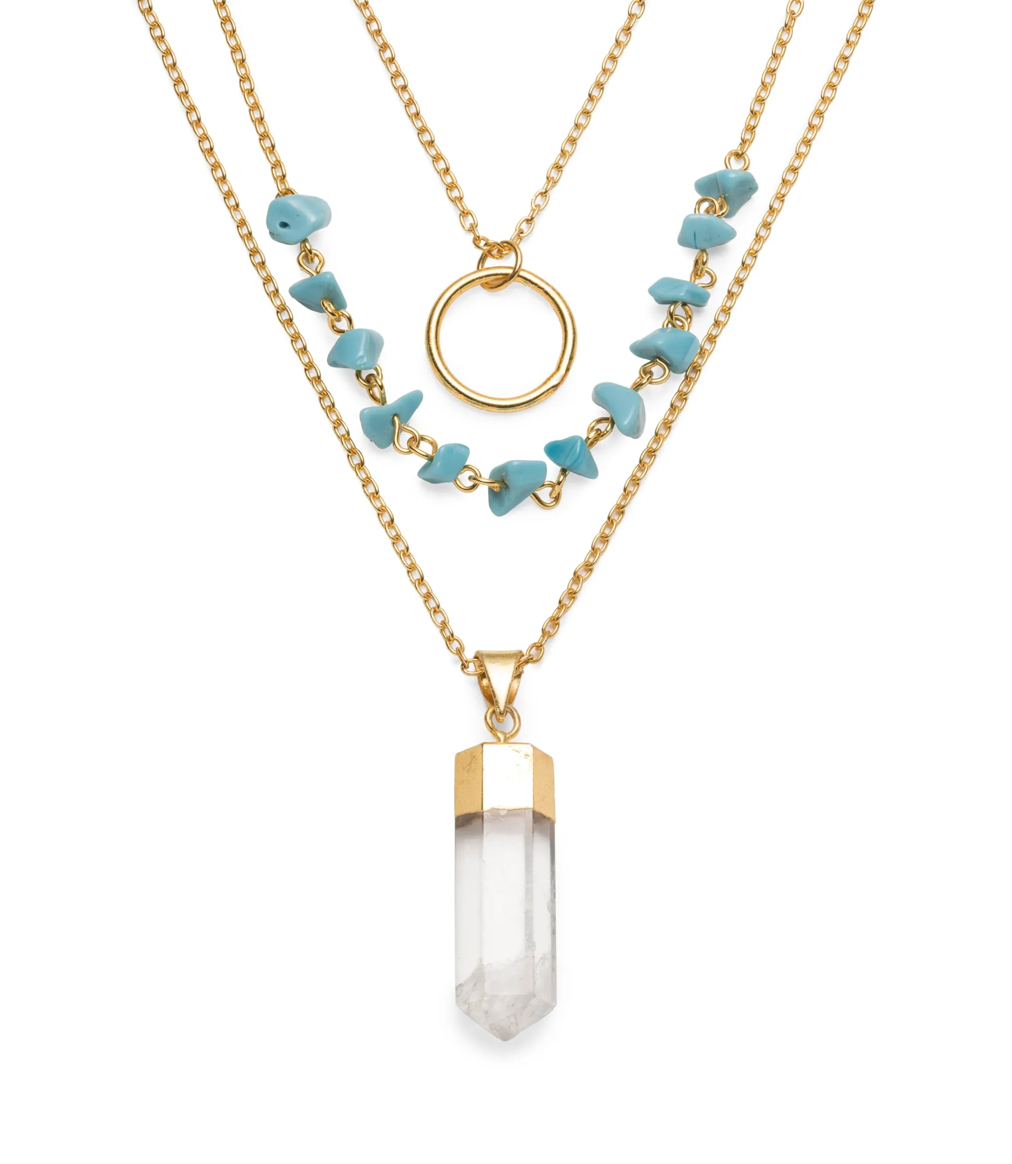 Indira Crystal Cascade Necklace