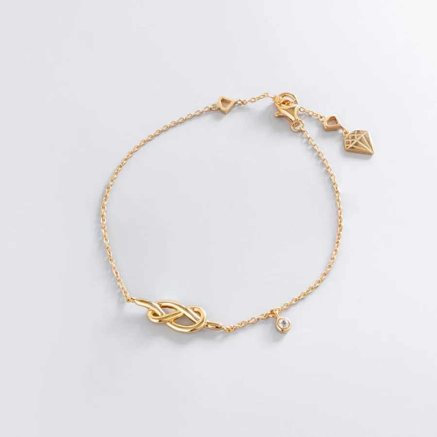 Infinity Knot 14K Gold Vermeil Bracelet