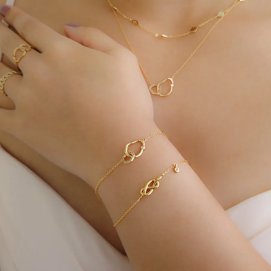 Infinity Knot 14K Gold Vermeil Bracelet