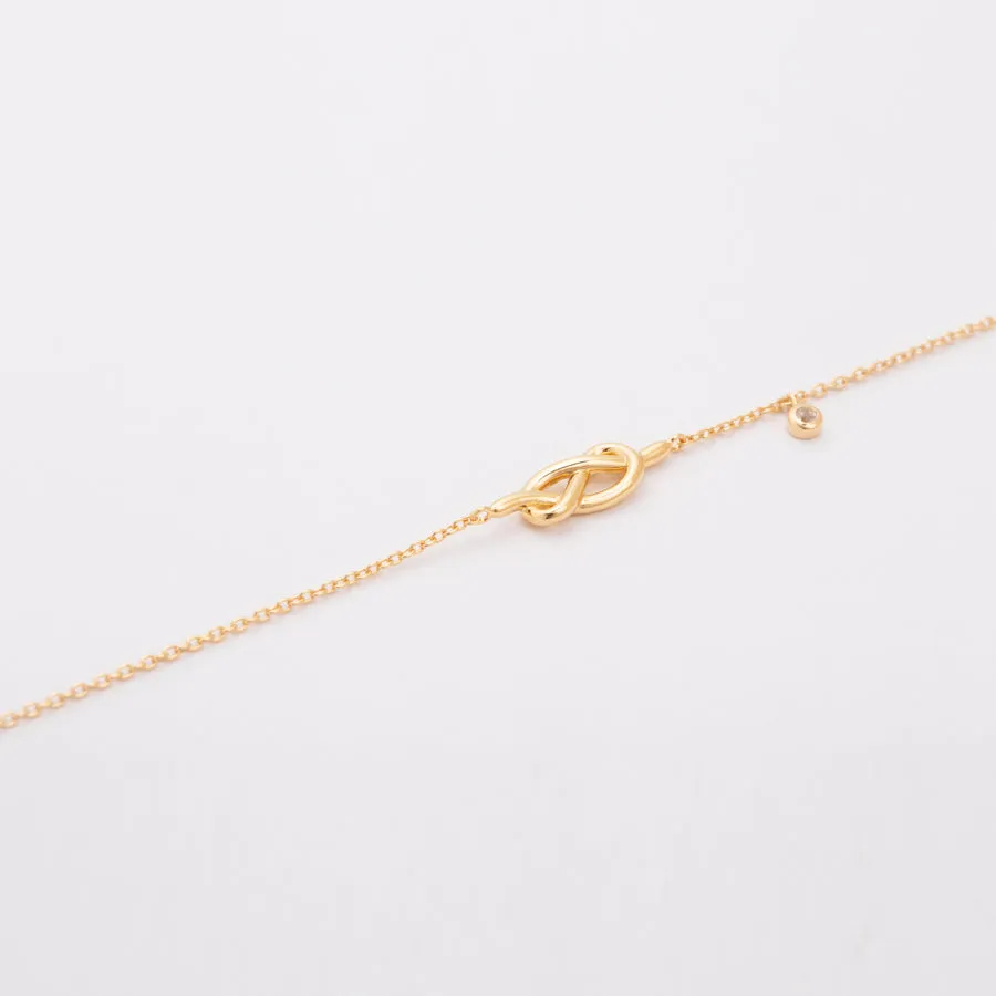 Infinity Knot 14K Gold Vermeil Bracelet