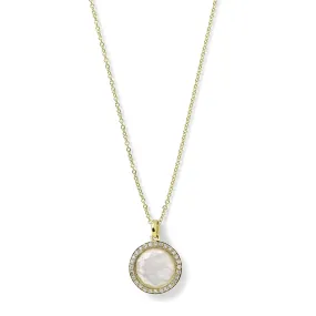 Ippolita 18K Yellow Gold Mother of Pearl Doublet and Diamond Necklace, 16-18 inch