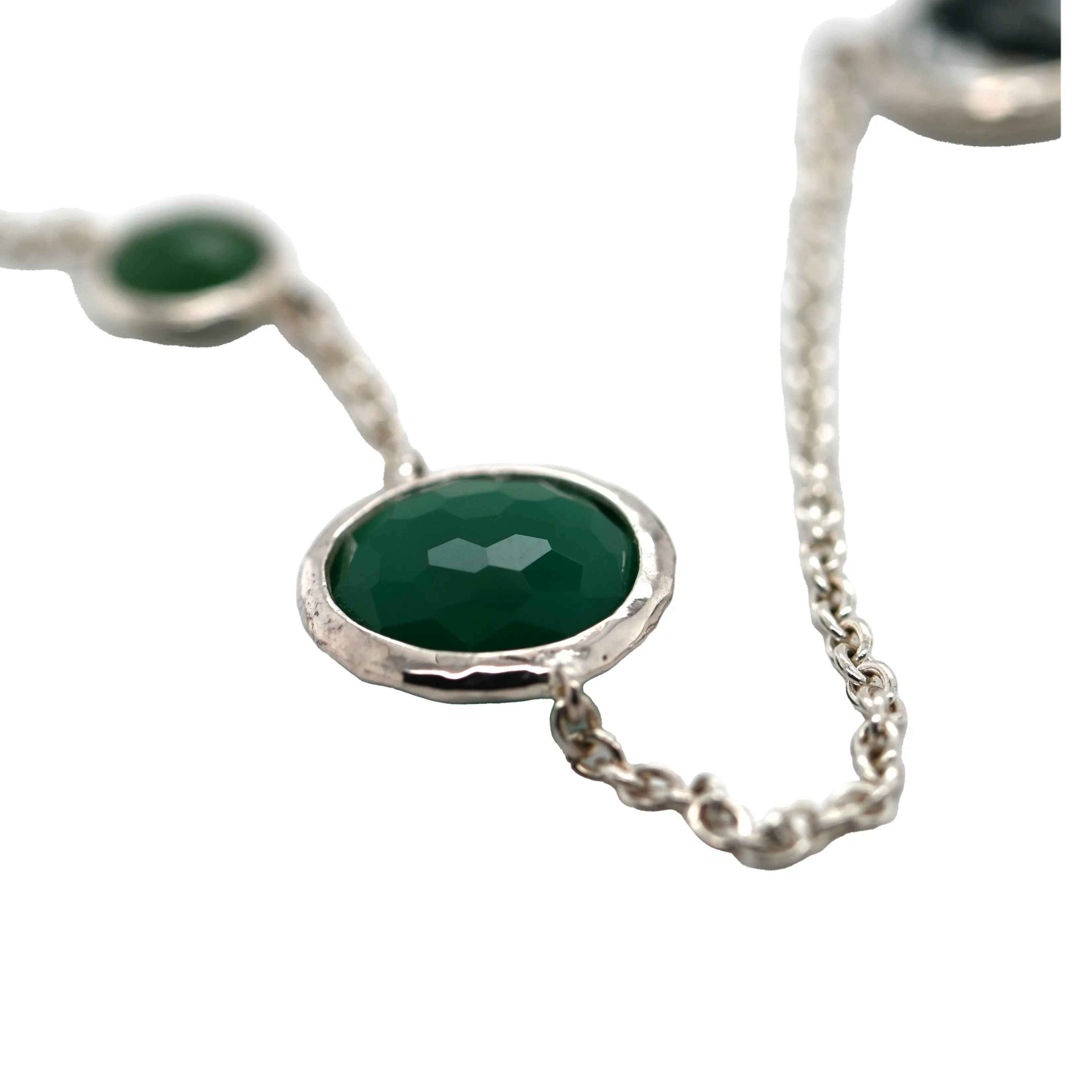 Ippolita Bezel Set Green Quartz Station Necklace