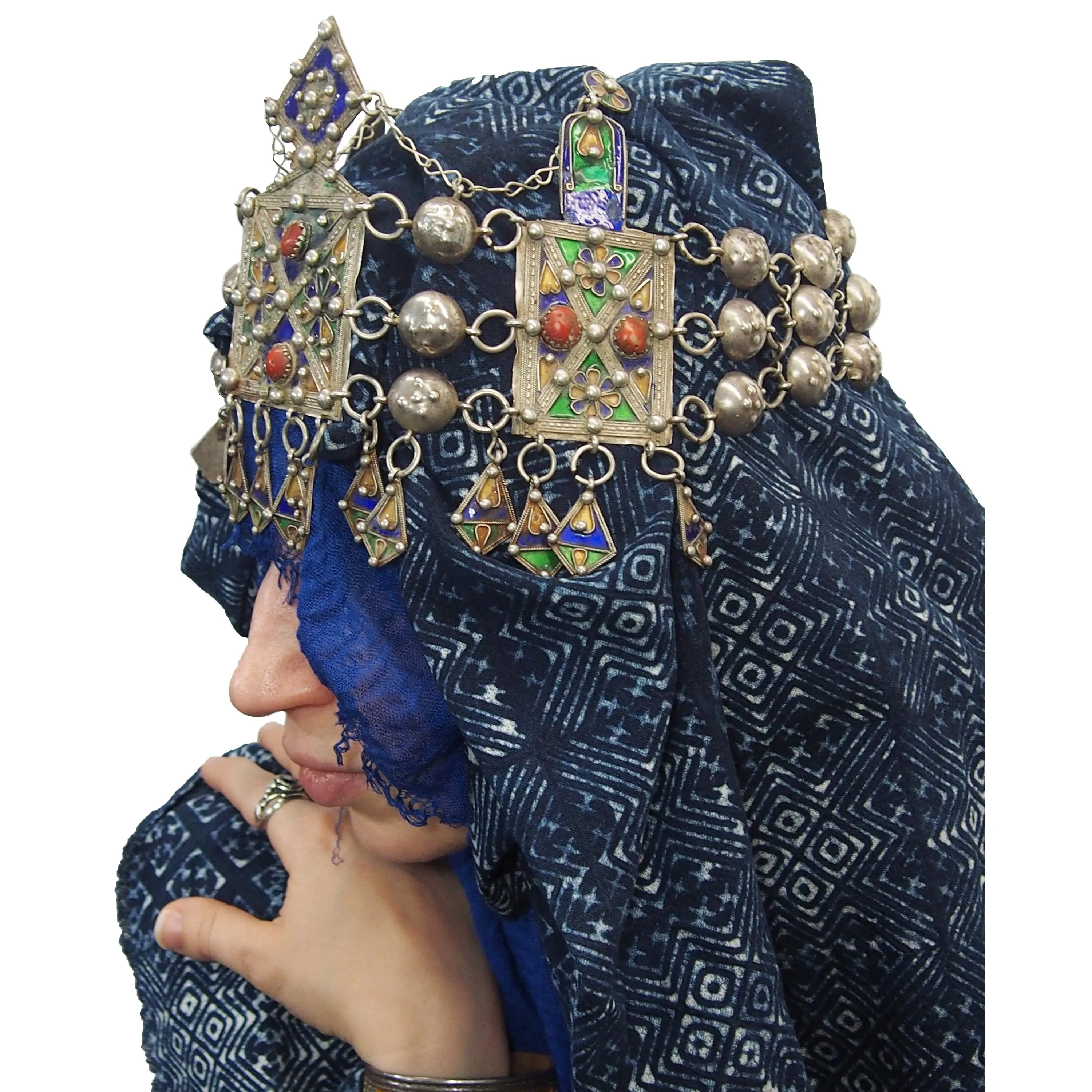 Kabyle Enamel Chain-Link Crown