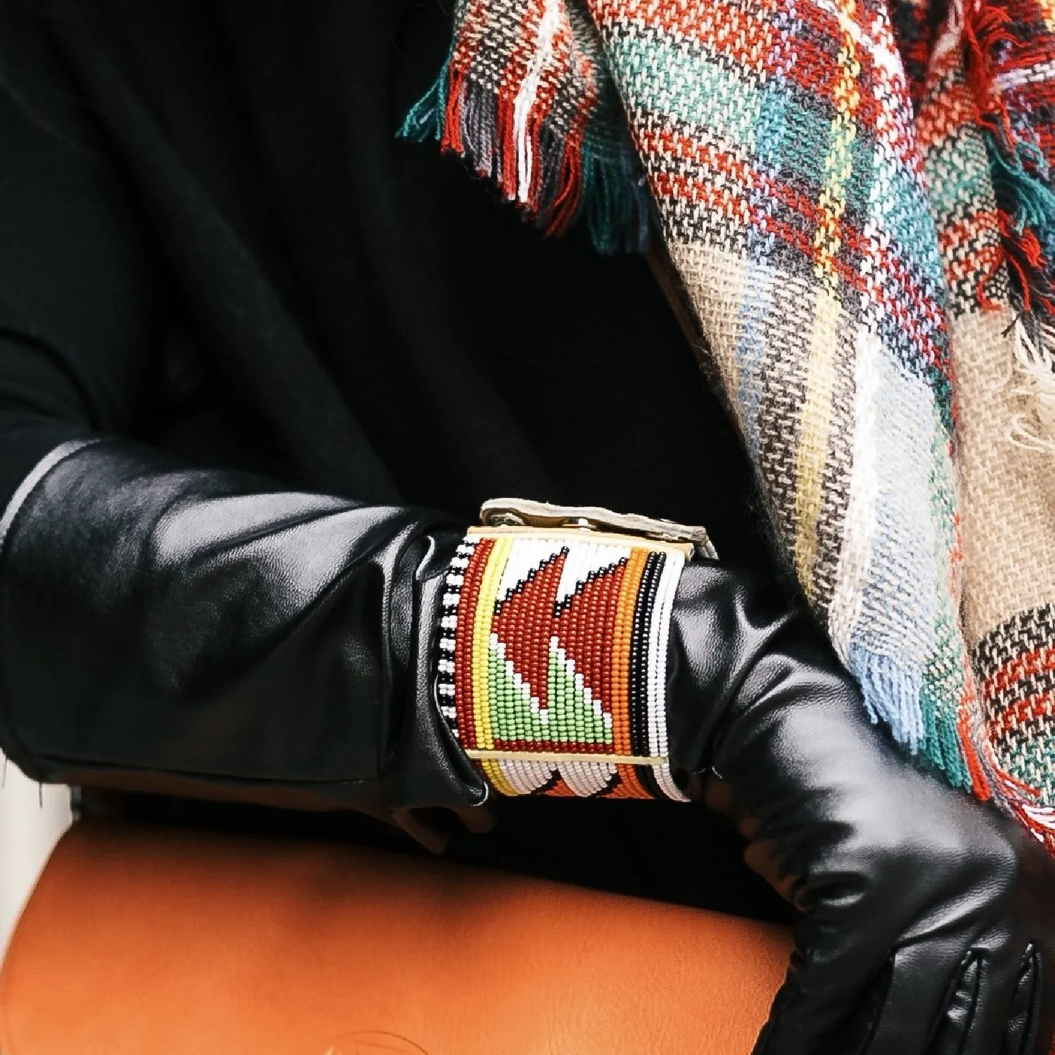 Kenyan Masai Beaded Cuff