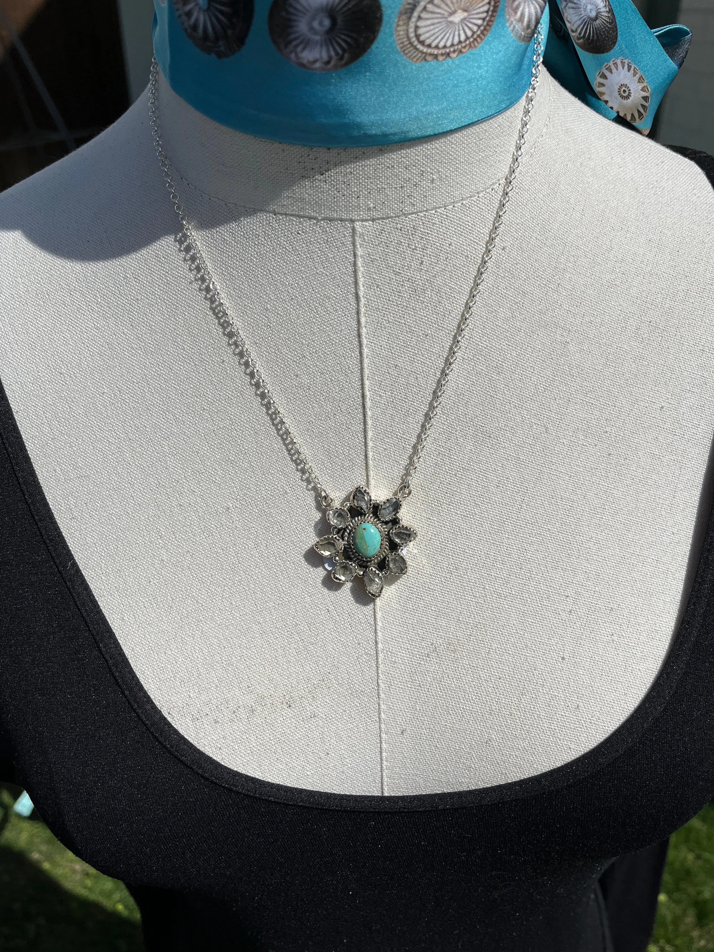 Kingman and Quartz Cluster Necklace