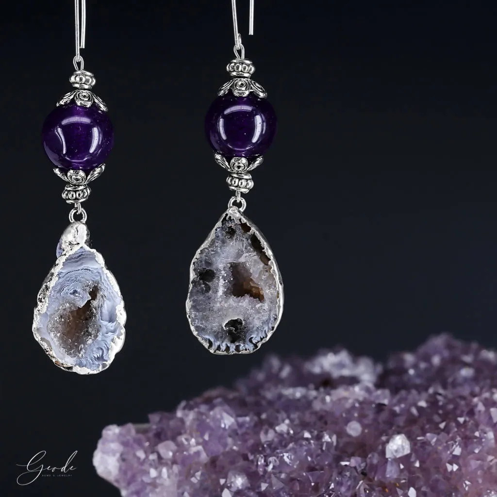 Koine Earrings - Geode Gems