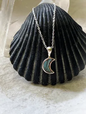 Labradorite Crescent Moon Necklace