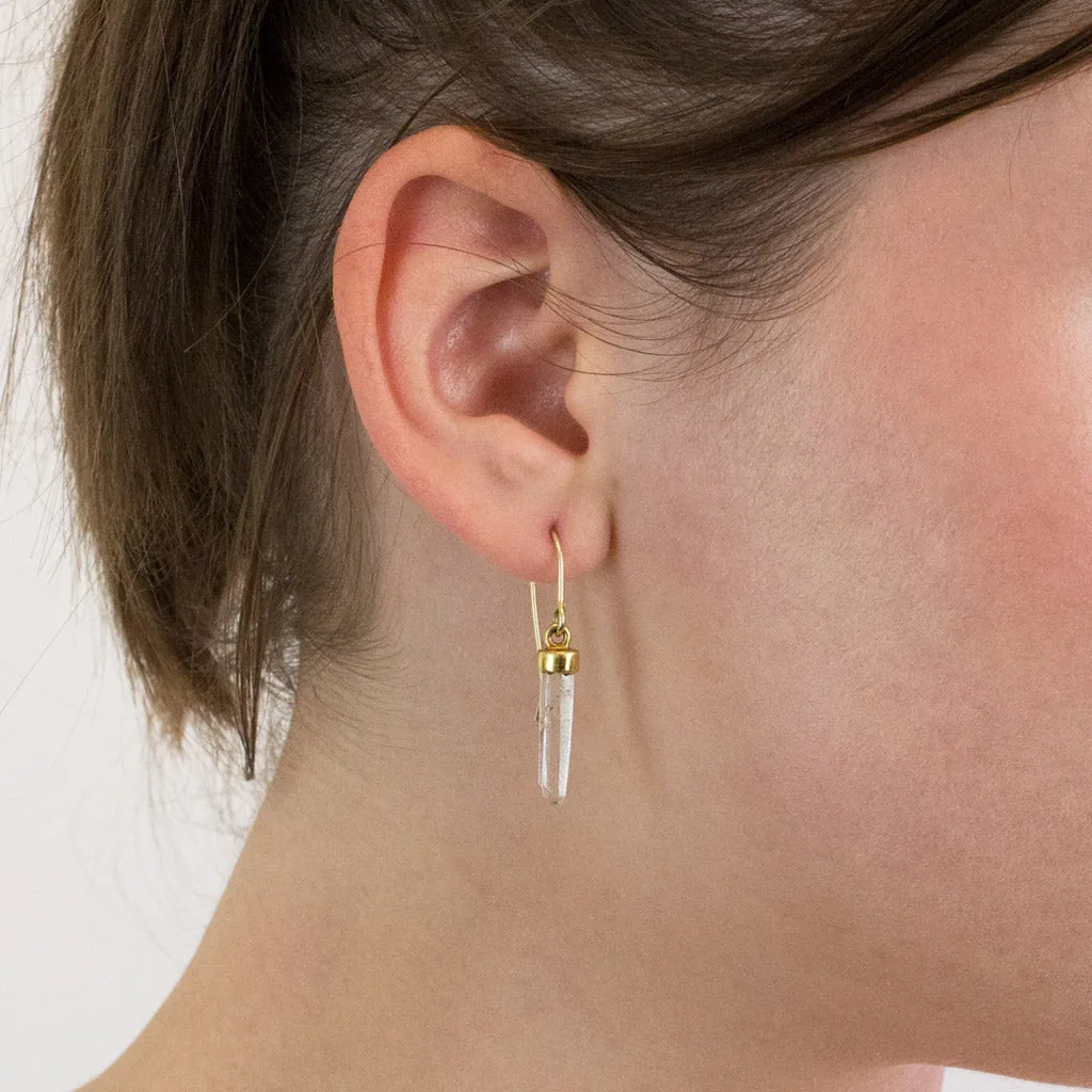 Laser Quartz Drop Earrings