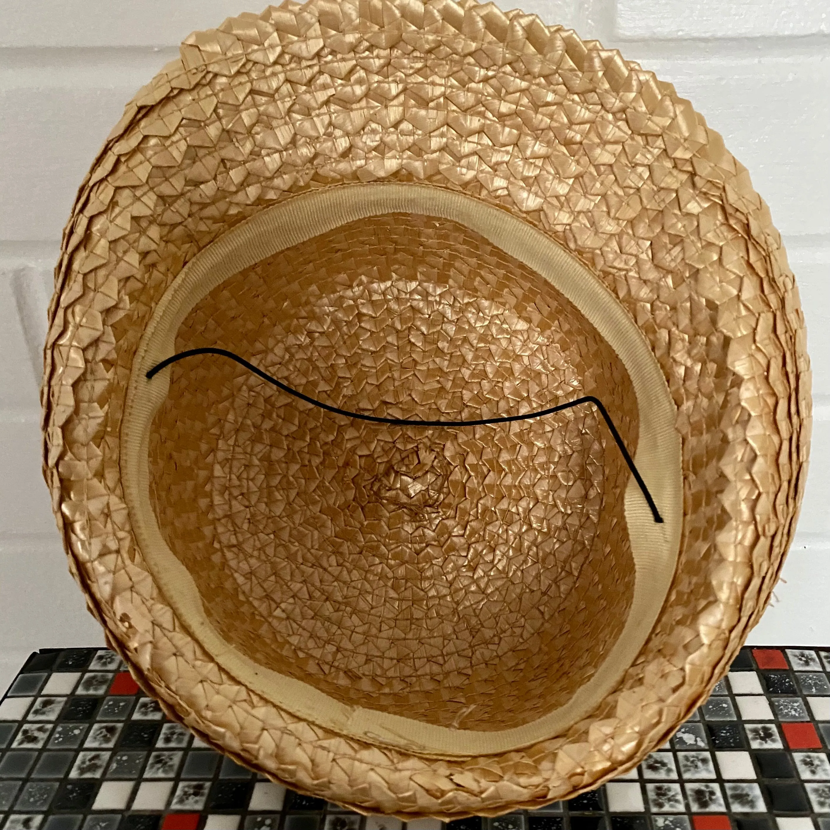 Late 60s/ Early 70's Straw Boater Hat