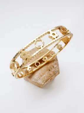 Lea Gold Flower Bangle