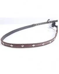 Leather Diamond Hat Band