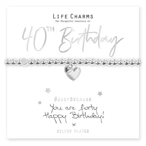 Life Charms - You Are 40 Bracelet