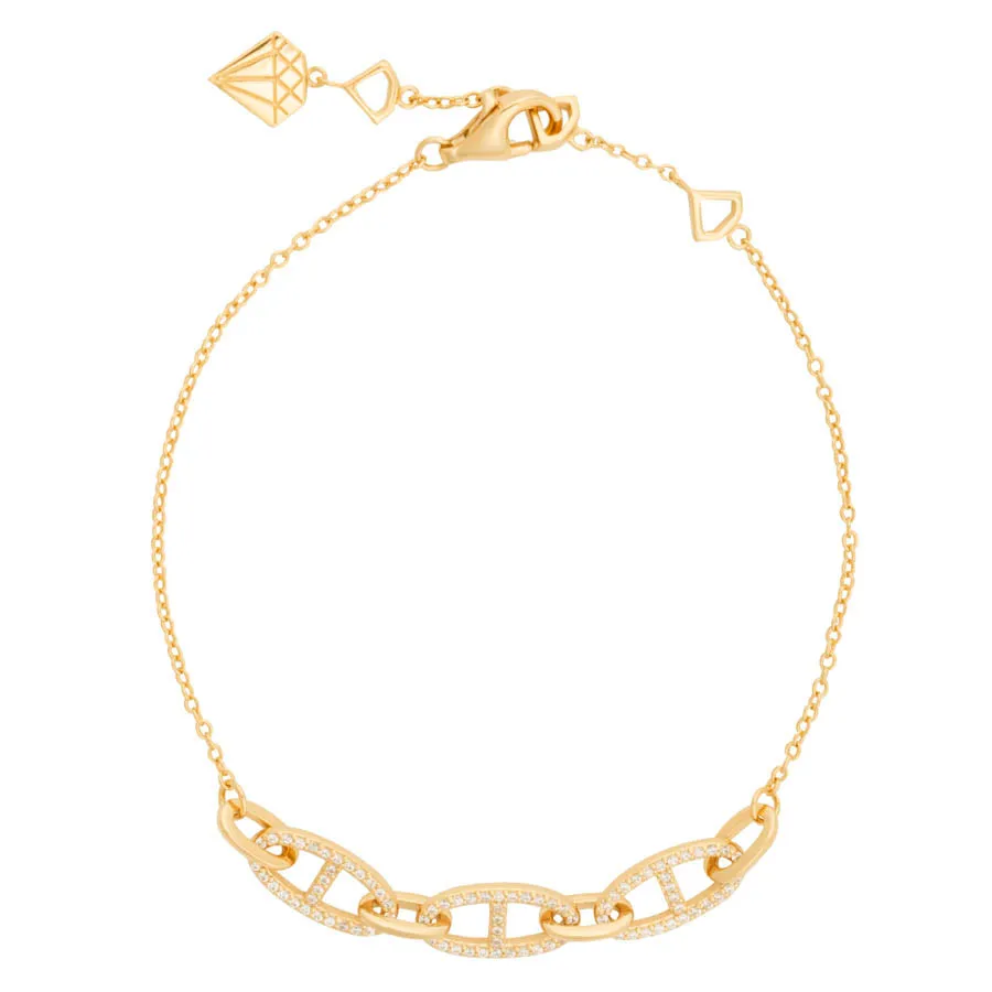 Link Anchor 14K Gold Vermeil Bracelet