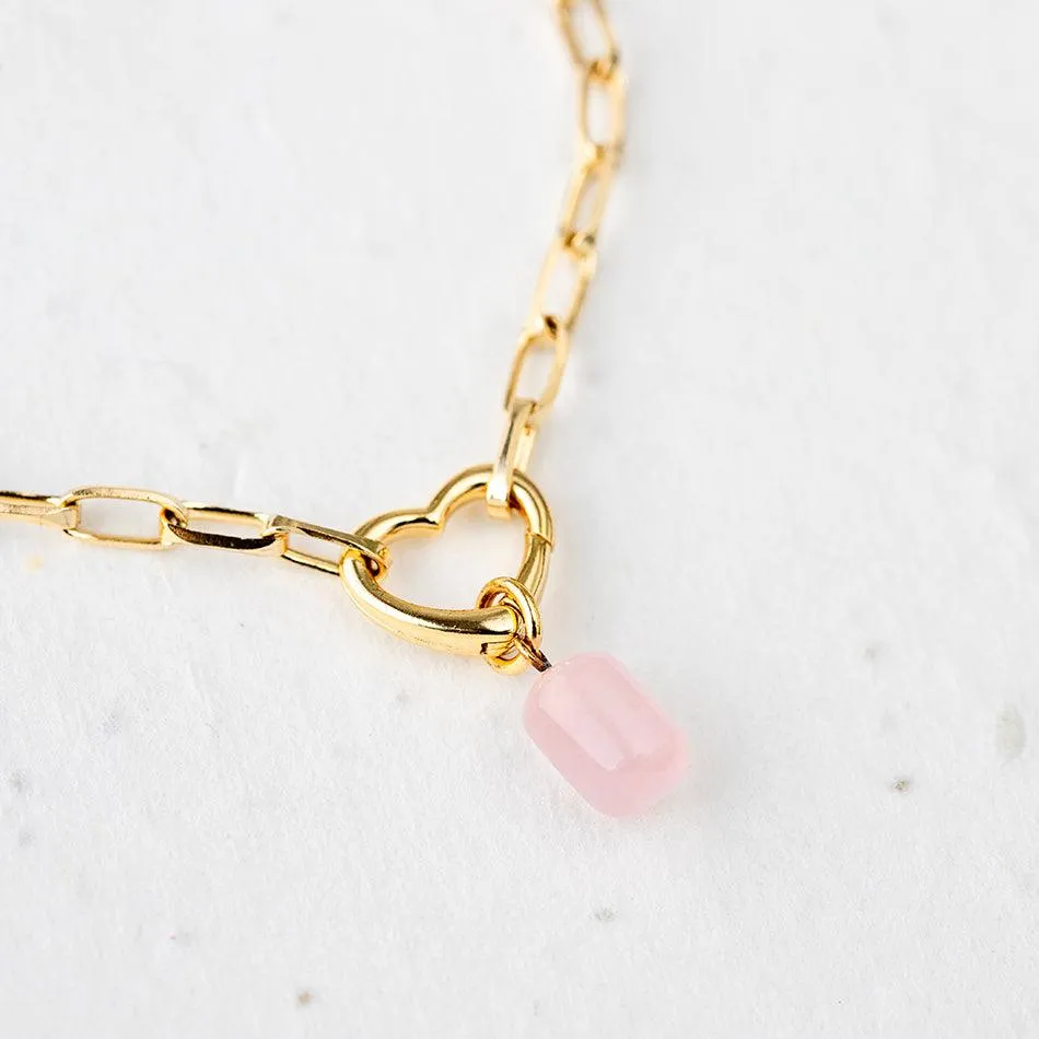 Listen to Your Heart - Rose Quartz Necklace