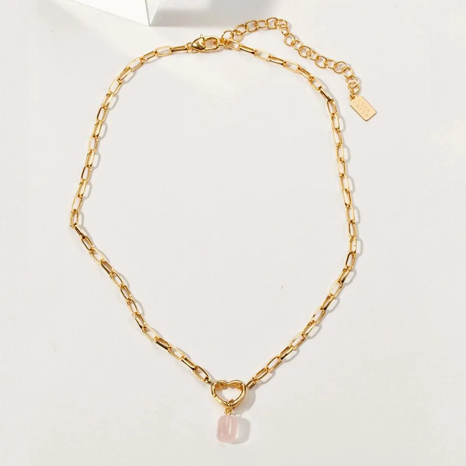 Listen to Your Heart - Rose Quartz Necklace