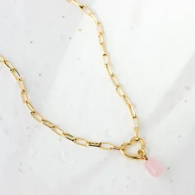 Listen to Your Heart - Rose Quartz Necklace