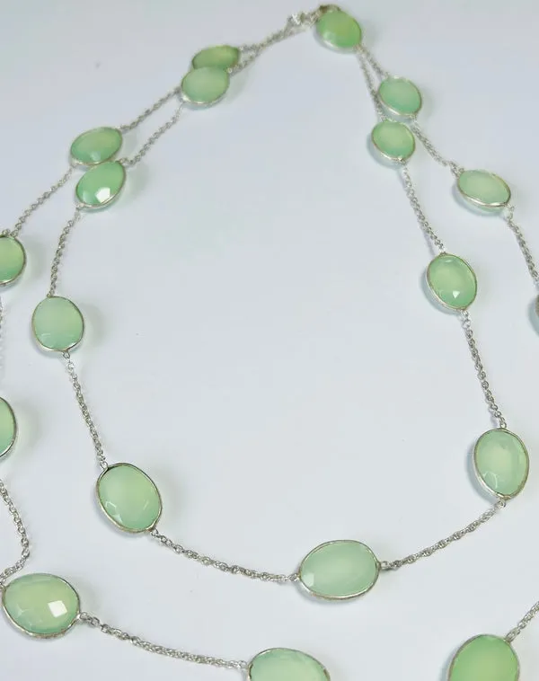 Long Green Quartz Necklace (PG64)