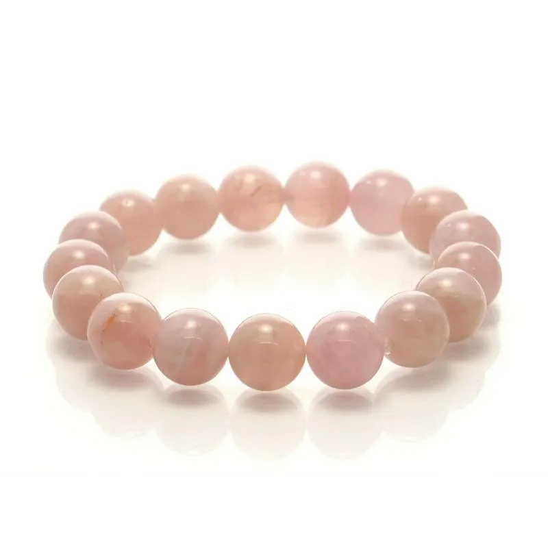 Madagascar Rose Quartz Stretch Bracelet 12mm