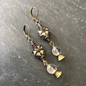 Magic Cat and Crystal Ball Earrings