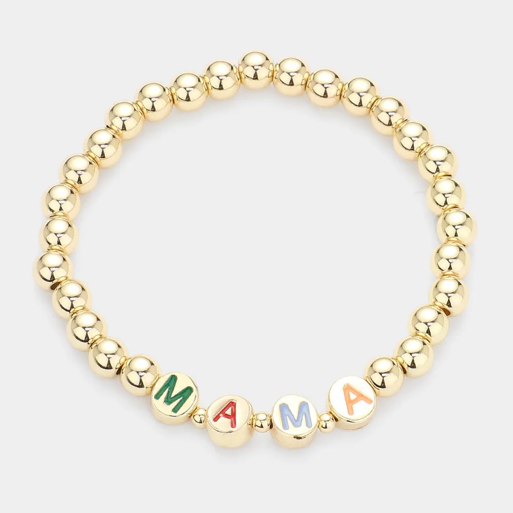 MAMA Beaded Stretch Bracelet