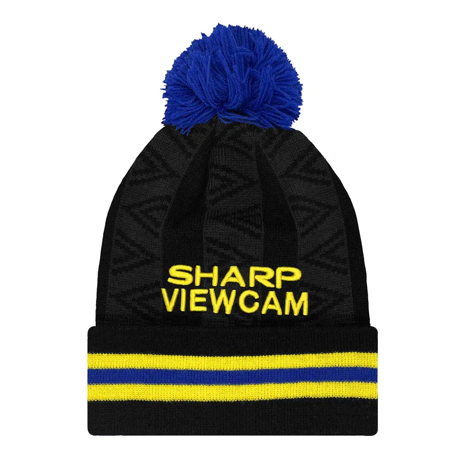 Man United Retro Inspired Bobble Hat Black