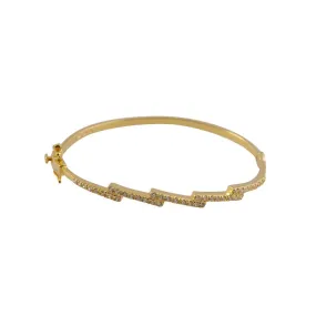 Marguerite Pave Bangle Bracelet