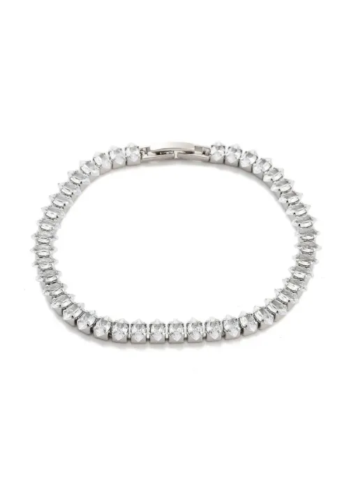 Marquise CZ Tennis Bracelet Silver 5mm