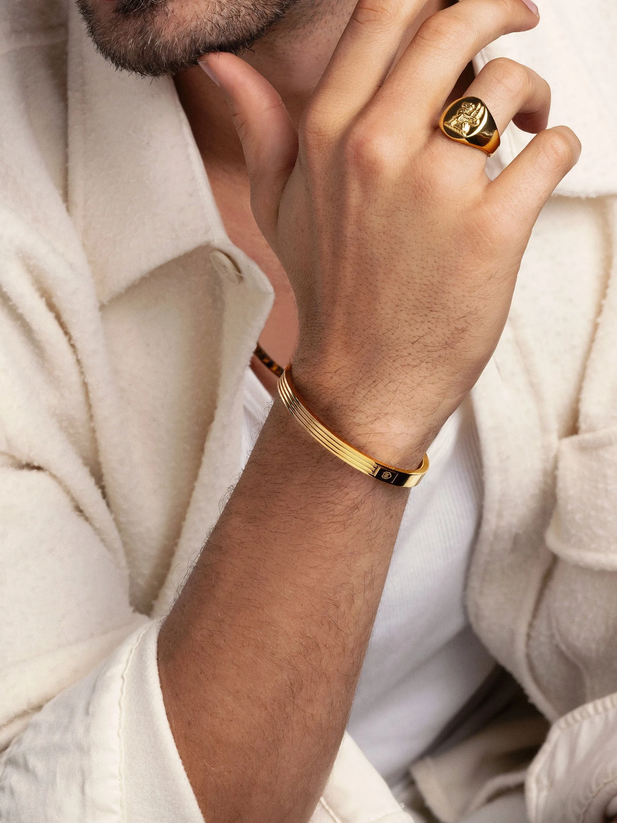 Men's Gold Gentleman Bangle