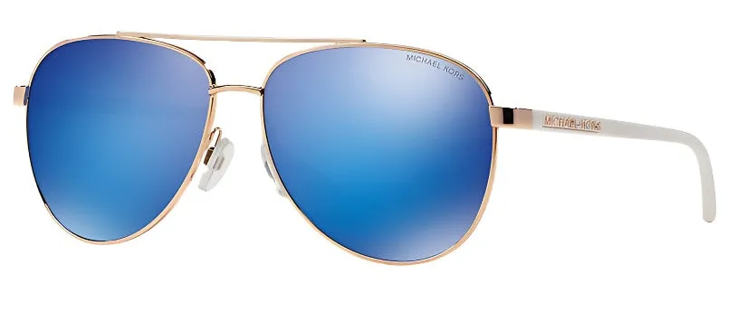 Michael Kors HVAR Sunglasses - Rosegold White/Blue Mirror