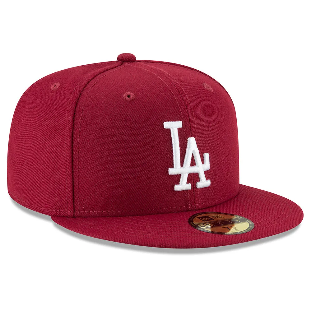 MLB Los Angeles Dodgers New Era Cardinal Basic 59FIFTY Fitted Hat