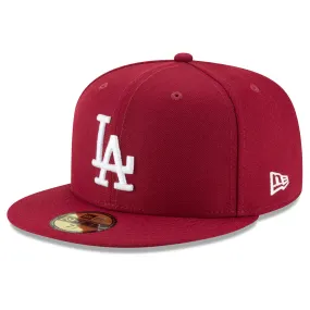 MLB Los Angeles Dodgers New Era Cardinal Basic 59FIFTY Fitted Hat