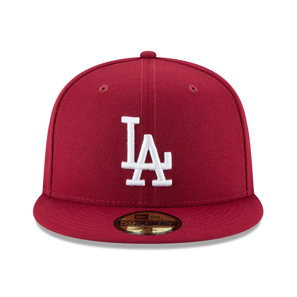 MLB Los Angeles Dodgers New Era Cardinal Basic 59FIFTY Fitted Hat