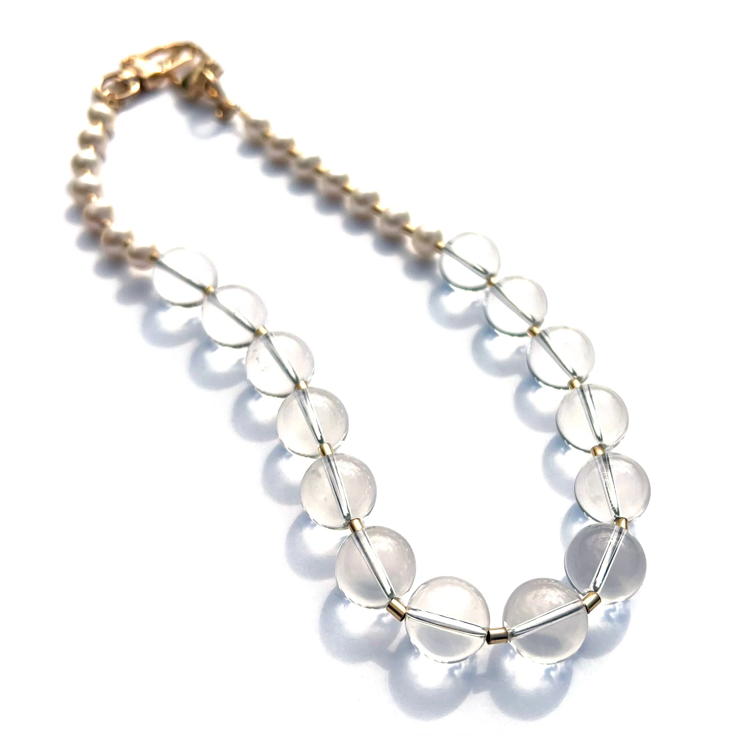 MPR x IMAGINARIUM: Clear Quartz Spheres   Pearl Mix Necklace