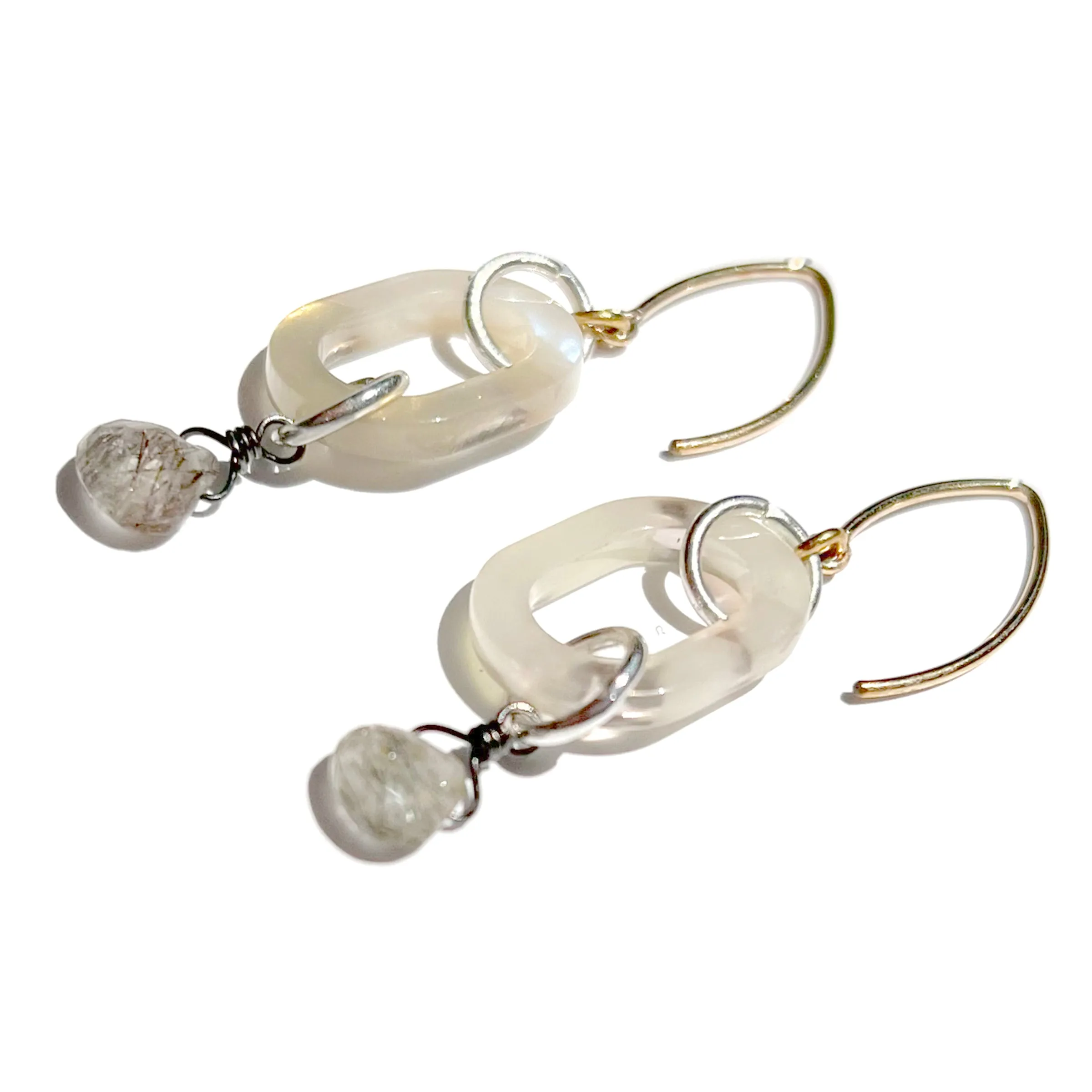 MPR x IMAGINARIUM: Tourmalinated Quartz with Opalescent Chain Earrings