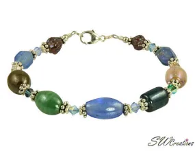 Multicolored Crystal Glass Beaded Bracelets