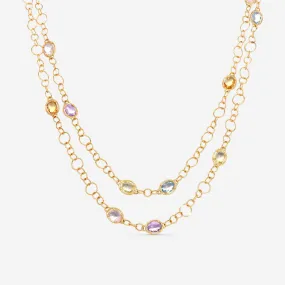 Nanis 18K Yellow Gold Multistone Necklace CN29-565