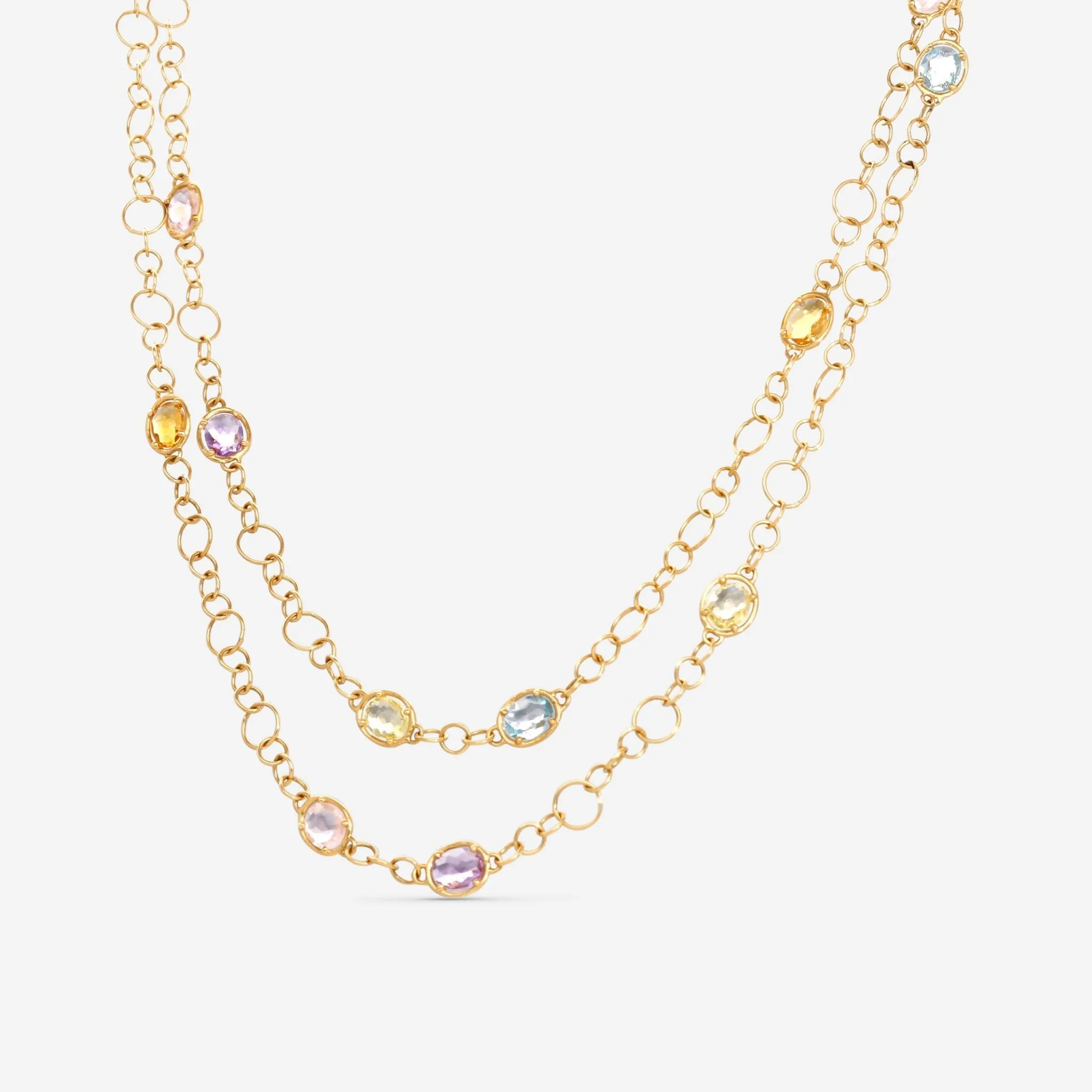 Nanis 18K Yellow Gold Multistone Necklace CN29-565