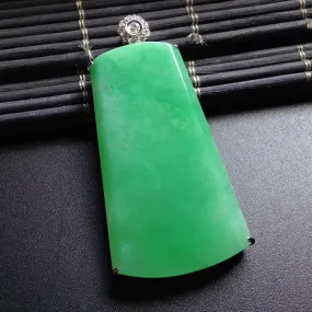 Natural Jade Pendant Jadeite Gold Pendant PT347