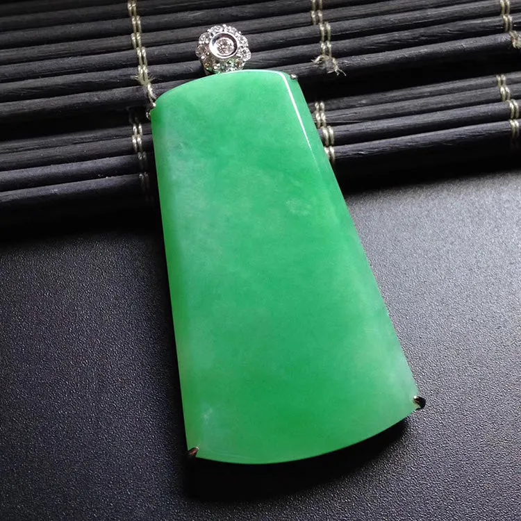 Natural Jade Pendant Jadeite Gold Pendant PT347