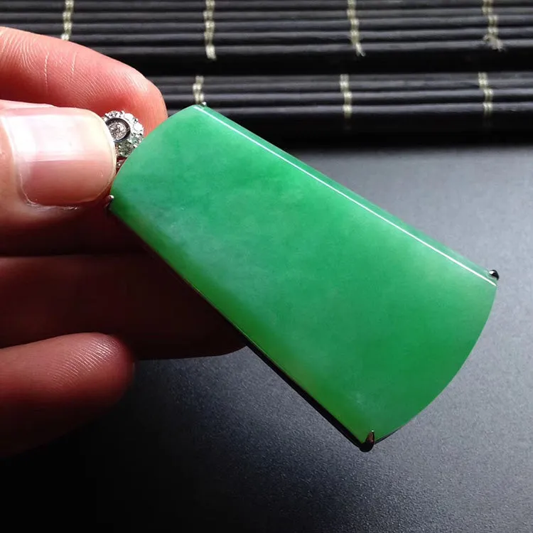 Natural Jade Pendant Jadeite Gold Pendant PT347