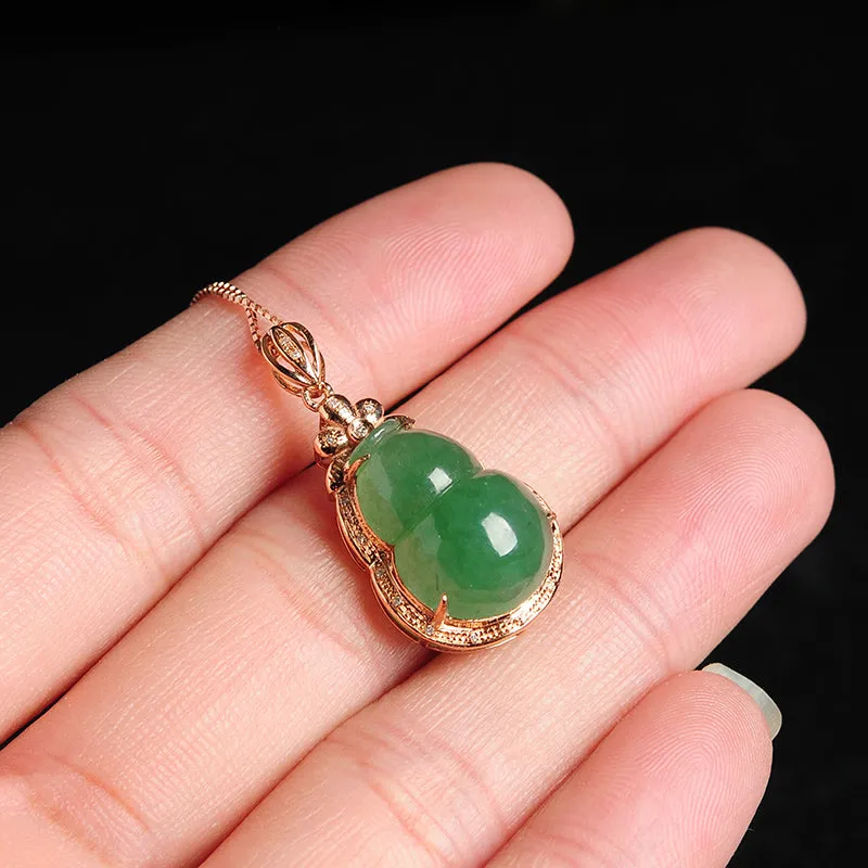 Natural Jade Pendant Jadeite Gold Pendant PT86